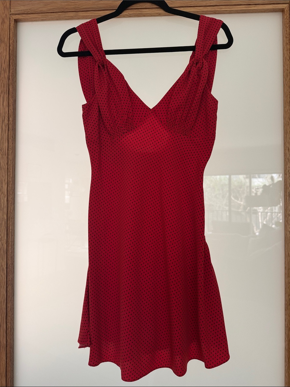 Frankie’s Bikinis Red Polka Dot A-Line Dress - Classic Feminine Style